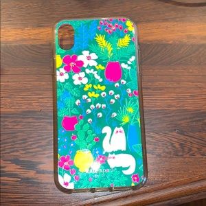 Kate spade I Phone XR cat cactus case